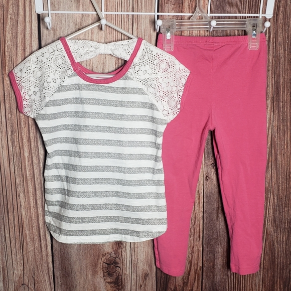 (016) Girls: 4T Real Love 2pc Outfit- F8 - Picture 2 of 7